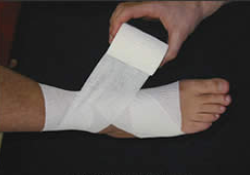 Figure of 8 ankle strapping - step 6