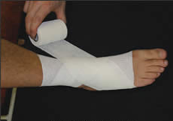 Figure of 8 ankle strapping - step 8
