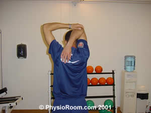 Shoulder and tricep muscle stretch